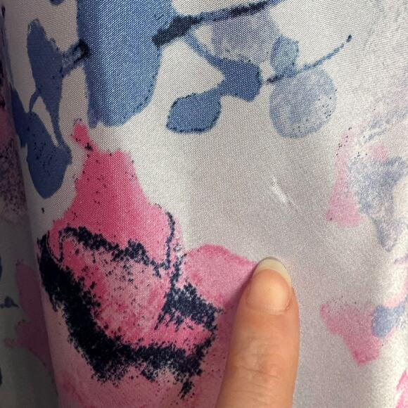 Jones New York Satin Empire Waist Fairy Floral Y2K Maxi Slip Dress Womens Size M - Picture 9 of 13